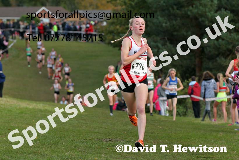 Girls under-15s 2021 National Cross Country Relays, Berry Hill Park, Mansfield. Photo: David T. Hewitson/Sports for All Pics